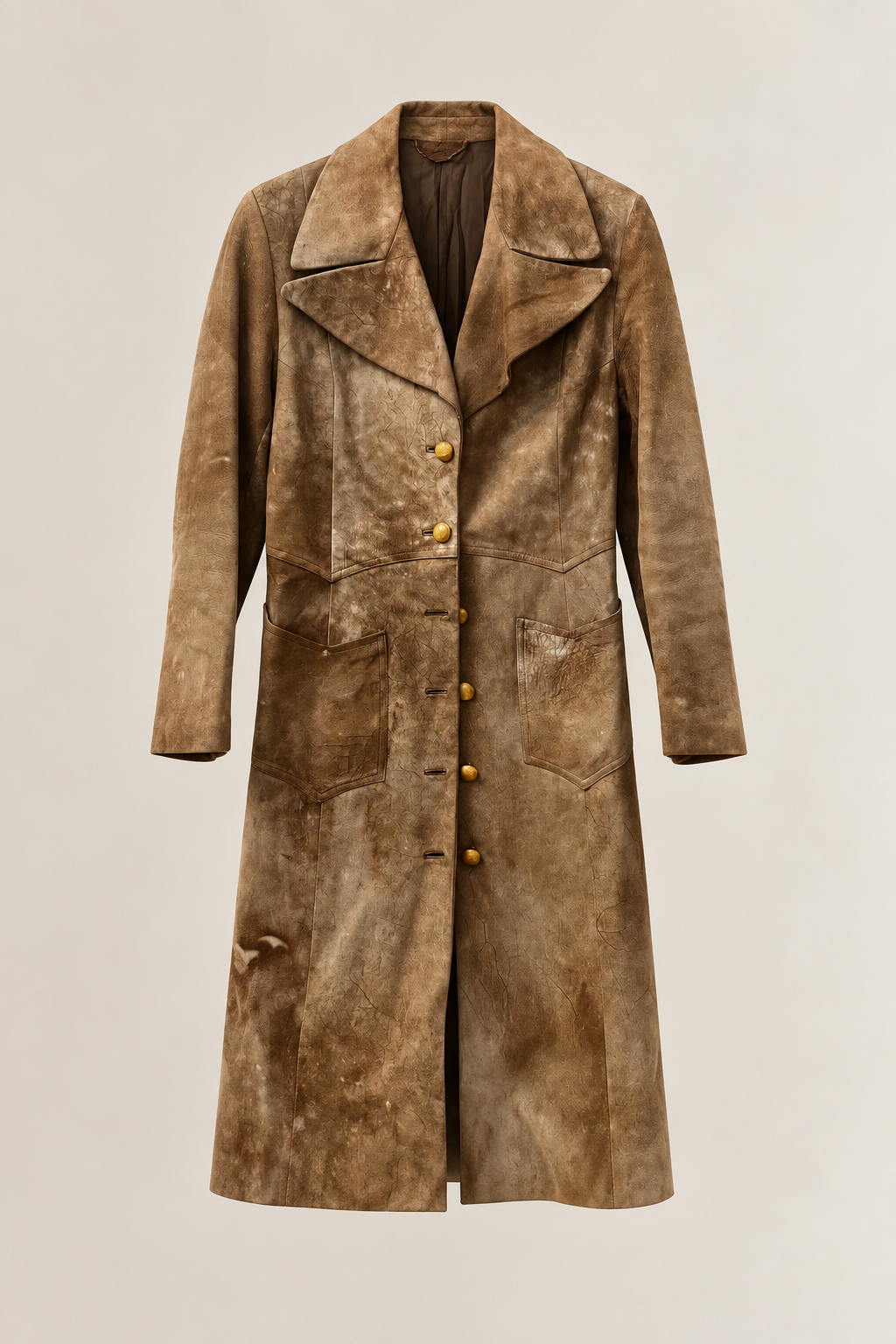 Trench in camoscio